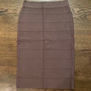 BCBG MaxAzria Long Brown Power Skirt